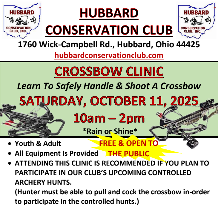 2025 Youth & Adult Crossbow Clinic!