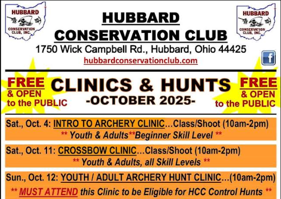HCC 2025 OCTOBER SCHEDULE