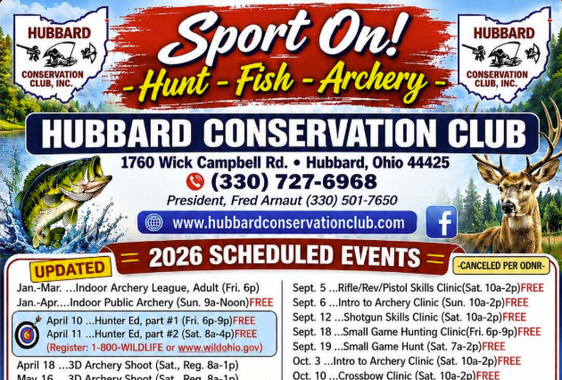 HCC 2026 Sport On! Club Events for 2026 - Click for Details!